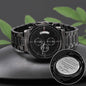 Luxury Birthday Gift for Husband or Son - Engraved Chronograph Black Watch