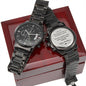 Luxury Birthday Gift for Husband or Son - Engraved Chronograph Black Watch