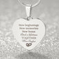 Personalized Engraved Heart Necklace Bridal Gift