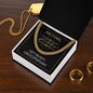 Personalized Groomsman Proposal Gift - Cuban Link Necklace With Message Card Groomsman Gift