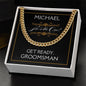 Personalized Groomsman Proposal Gift - Cuban Link Necklace With Message Card Groomsman Gift