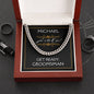 Personalized Groomsman Proposal Gift - Cuban Link Necklace With Message Card Groomsman Gift