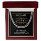 Personalized Groomsman Proposal Gift - Cuban Link Necklace With Message Card Groomsman Gift