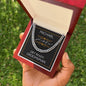 Personalized Groomsman Proposal Gift - Cuban Link Necklace With Message Card Groomsman Gift