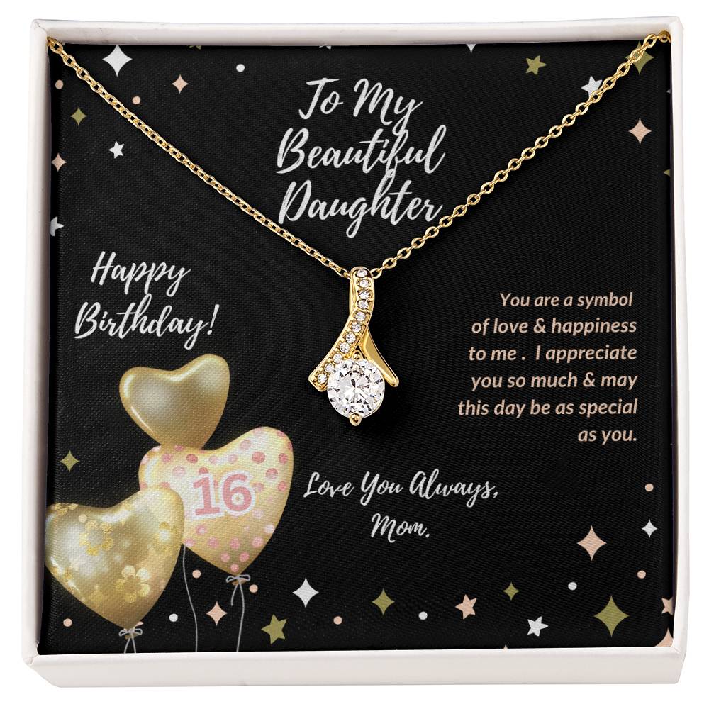 Daughter's 15th or 16th Birthday Necklace from Mom - Gift for Her Special Birthday Day