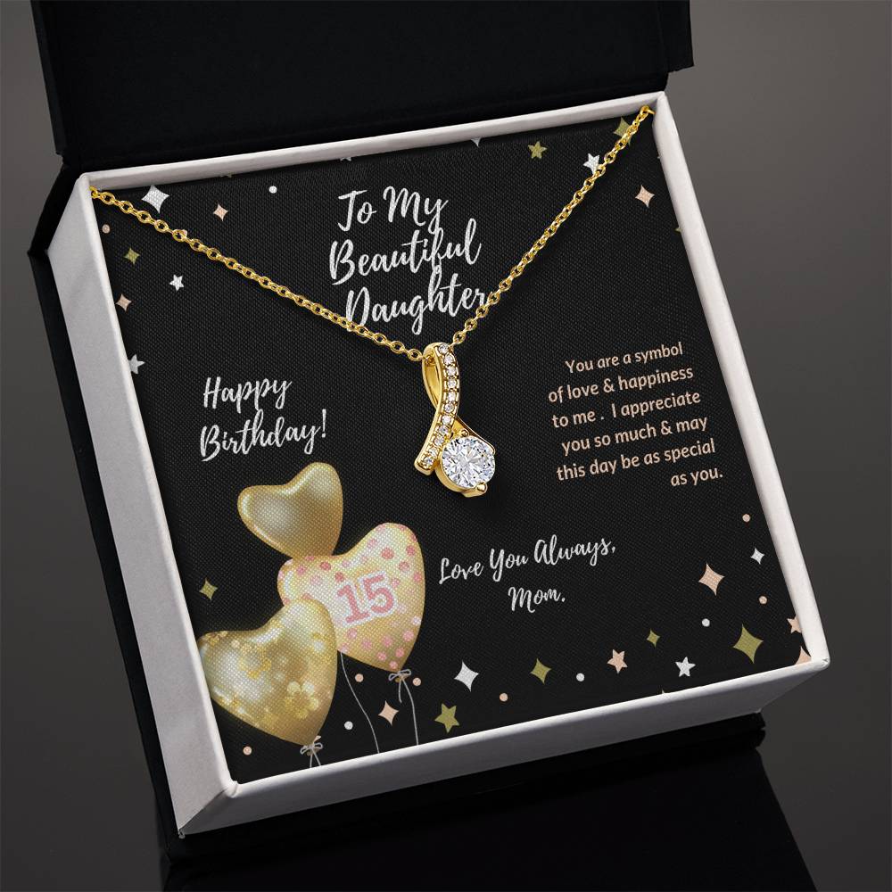 Daughter's 15th or 16th Birthday Necklace from Mom - Gift for Her Special Birthday Day