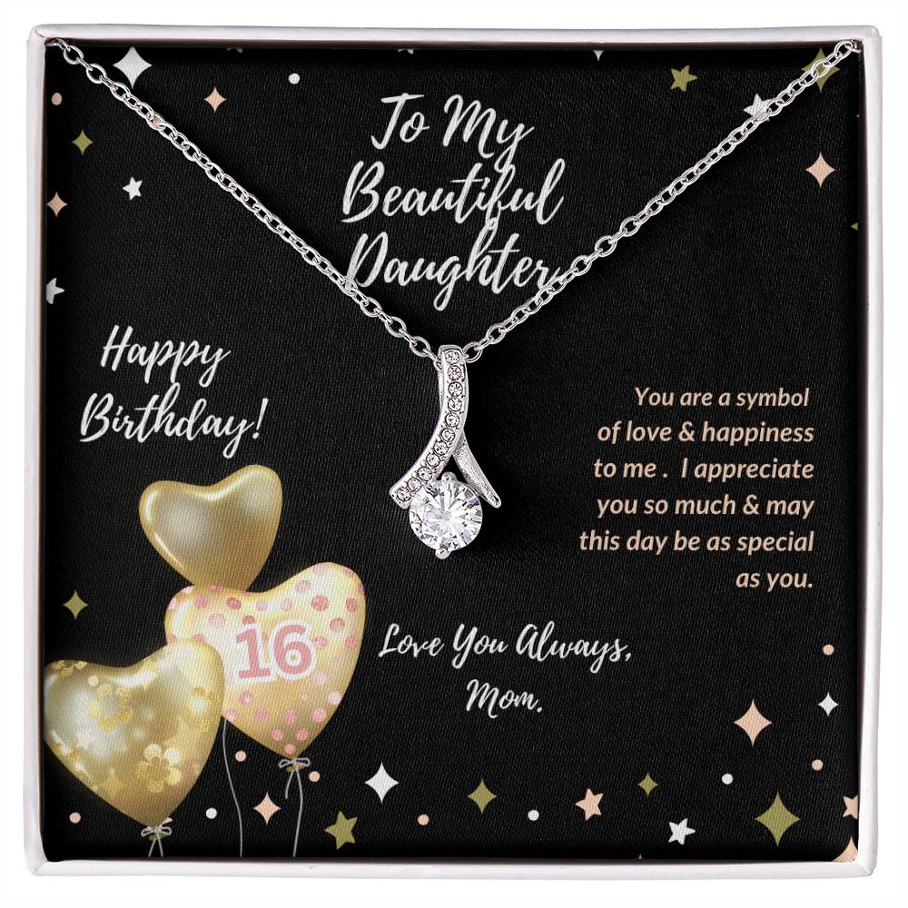 Daughter's 15th or 16th Birthday Necklace from Mom - Gift for Her Special Birthday Day
