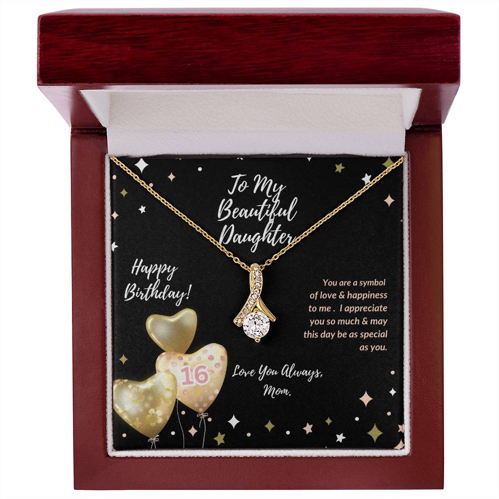 Daughter's 15th or 16th Birthday Necklace from Mom - Gift for Her Special Birthday Day