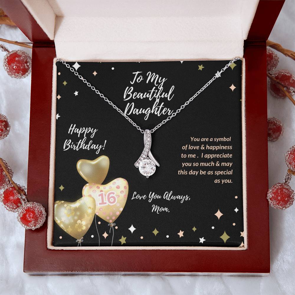 Daughter's 15th or 16th Birthday Necklace from Mom - Gift for Her Special Birthday Day