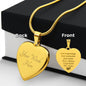 Personalized Engraved Heart Necklace Bridal Gift