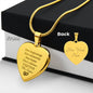Personalized Engraved Heart Necklace Bridal Gift