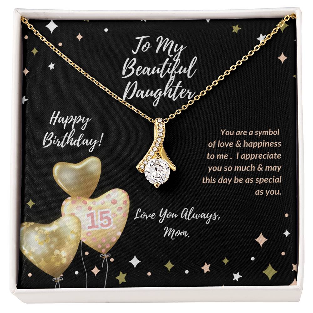 Daughter's 15th or 16th  Birthday Necklace from Mom - Gift for Her Special Birthday Day