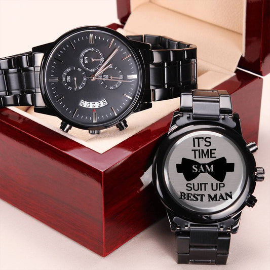 Best Man Proposal Gift, Custom Engraved Watch