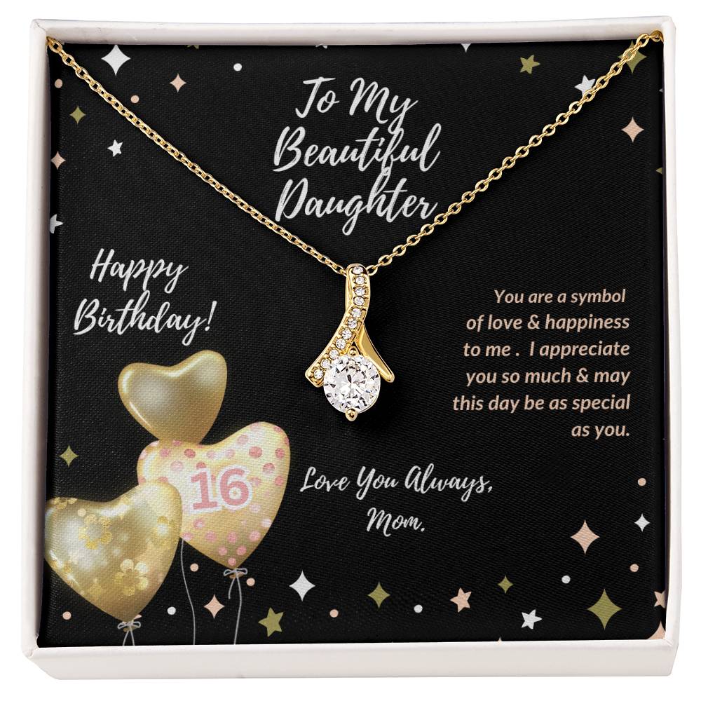 Daughter's 15th or 16th  Birthday Necklace from Mom - Gift for Her Special Birthday Day