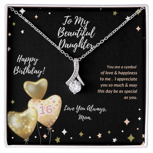 Daughter's 15th or 16th  Birthday Necklace from Mom - Gift for Her Special Birthday Day