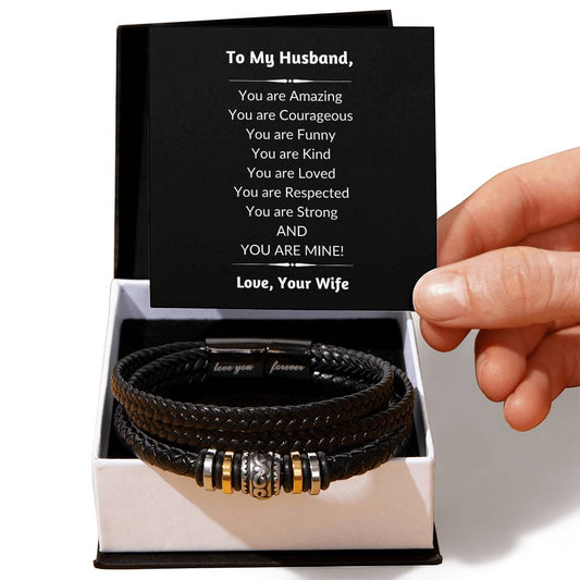 Love You Forever Bracelet Gift To Husband From Wife